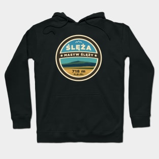 Ślęża mountain peak in Poland - outdoor badge Hoodie